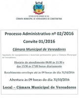 Aviso de Suspensão e Reinicio de Licitação - Convite 01/2016