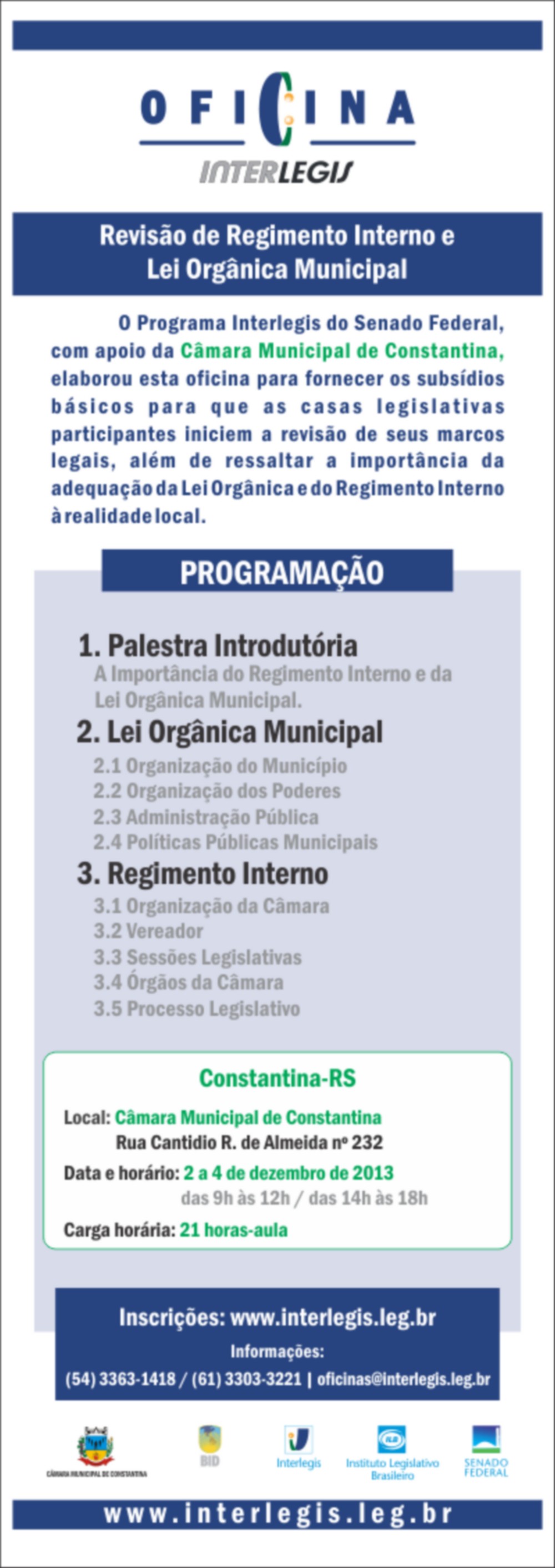 Interlegis Programação