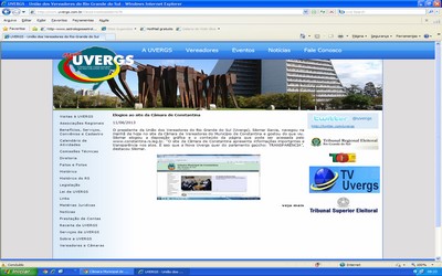 Site do Poder Legislativo e elogiado pelo Presidente da UVERGS